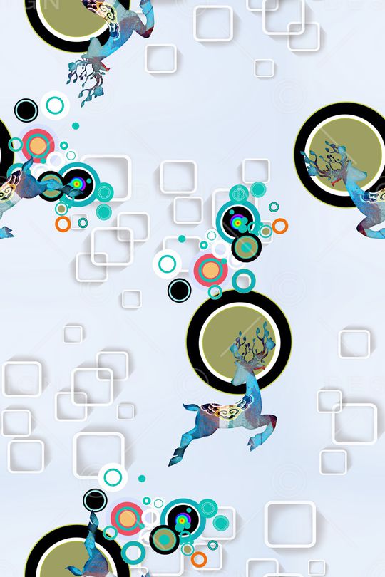 几何印花华亿平台图片