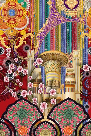 几何印花华亿平台图片