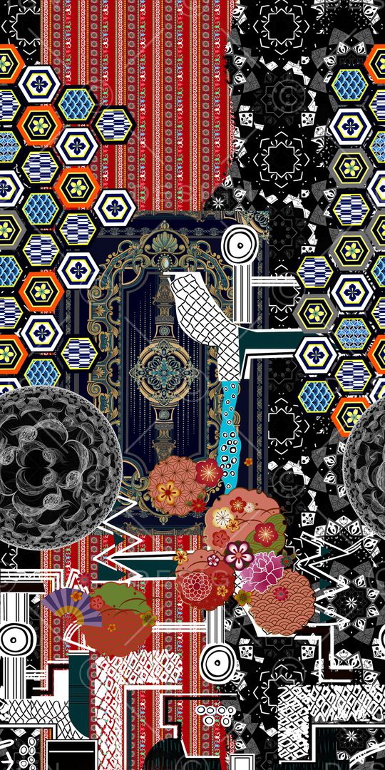 几何印花华亿平台图片