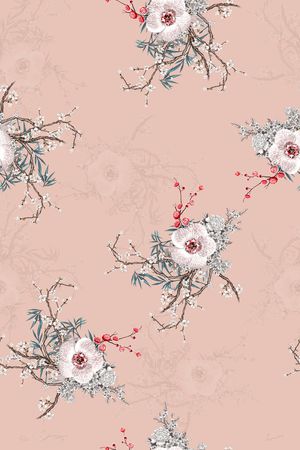 花卉印花华亿平台图片