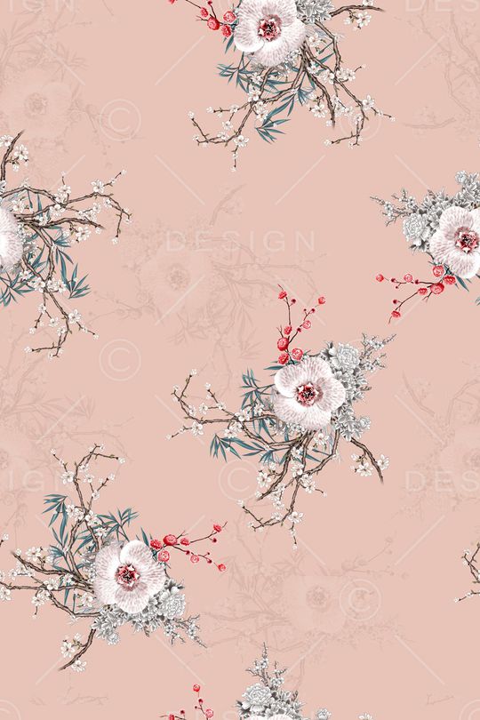 花卉印花华亿平台图片