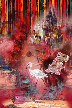 油画华亿平台印花华亿平台图片