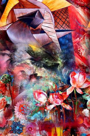 油画华亿平台印花华亿平台图片