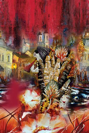 油画华亿平台印花华亿平台图片