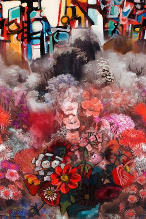 油画华亿平台印花华亿平台图片