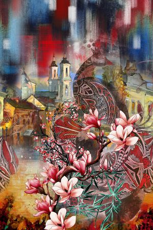 油画华亿平台印花华亿平台图片