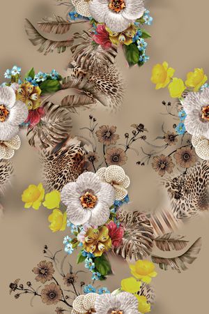 花卉印花华亿平台图片