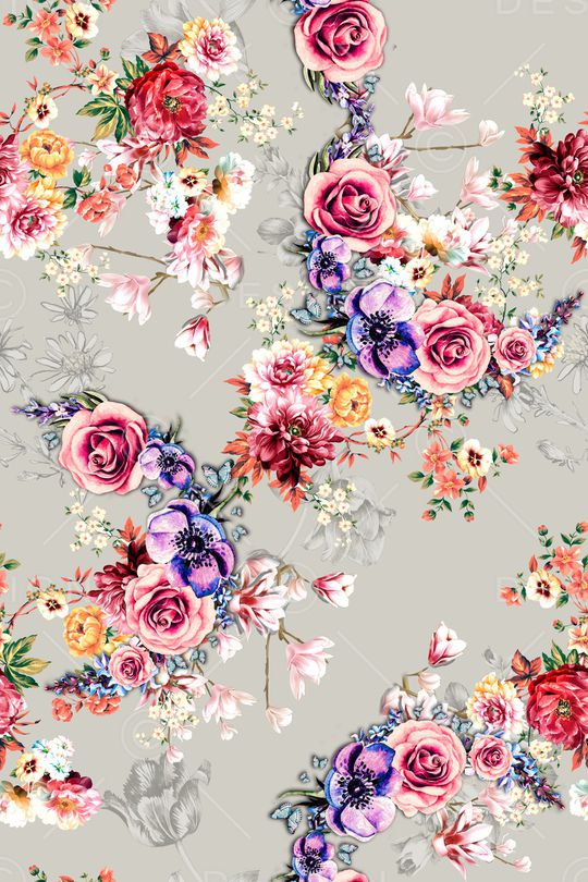 花卉印花华亿平台图片