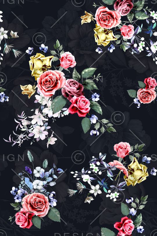 花卉印花华亿平台图片