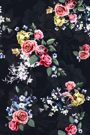 花卉印花华亿平台图片