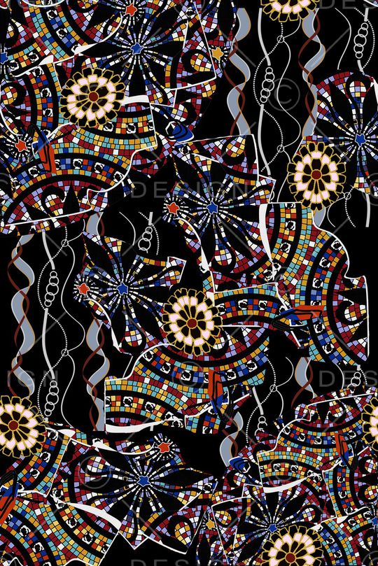 几何印花华亿平台图片