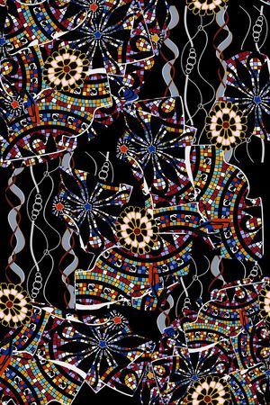 几何印花华亿平台图片