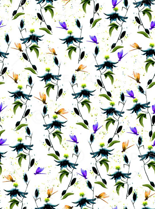 花卉印花华亿平台图片