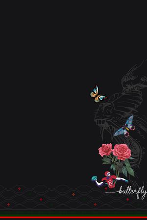 花卉蝴蝶印花华亿平台图片