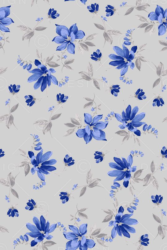 清爽底花卉印花华亿平台图片