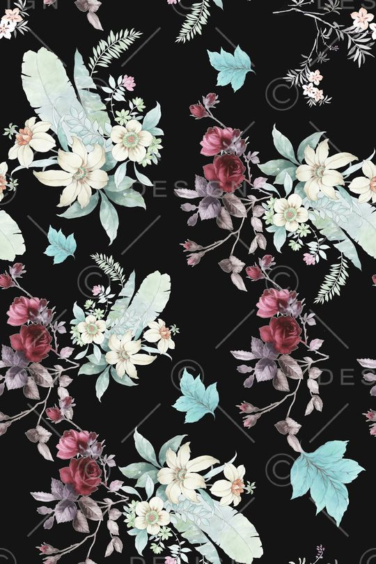 花卉印花华亿平台图片