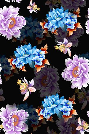 花卉印花华亿平台图片