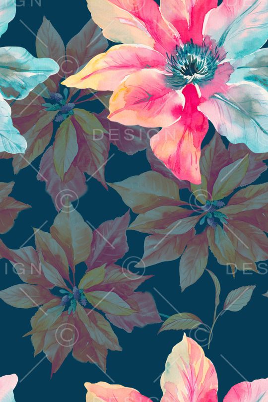 花卉印花华亿平台图片