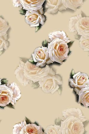 清爽底花卉印花华亿平台图片