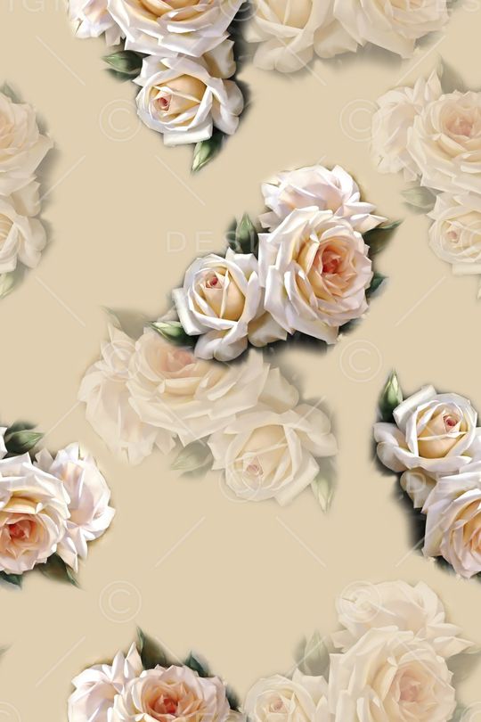 清爽底花卉印花华亿平台图片