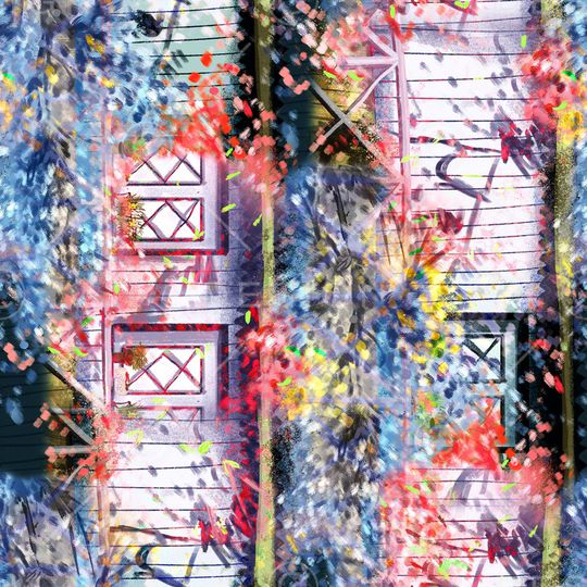 彩底花卉印花华亿平台图片