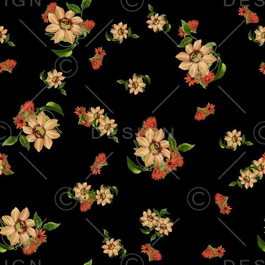 花卉印花华亿平台图片