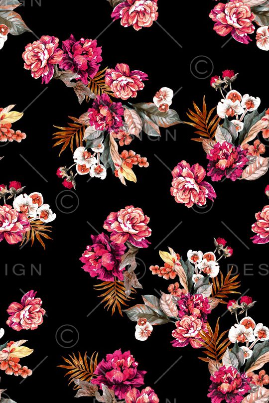 花卉印花华亿平台图片