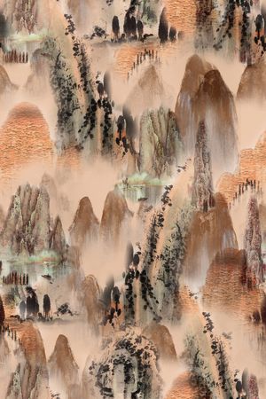 水墨风印花华亿平台图片