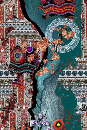 几何印花华亿平台图片