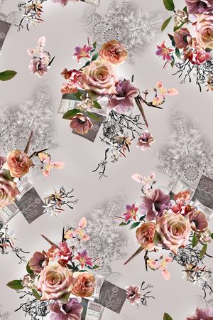 花卉印花华亿平台图片