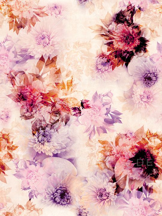 彩底花卉印花华亿平台图片