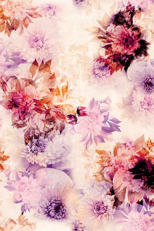 彩底花卉印花华亿平台图片