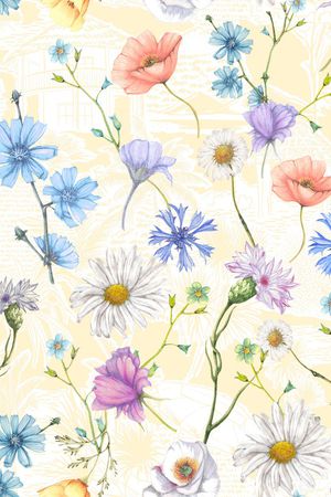 彩底花卉印花华亿平台图片