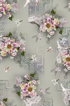 花卉印花华亿平台图片