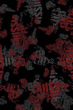 黑底花卉印花华亿平台图片