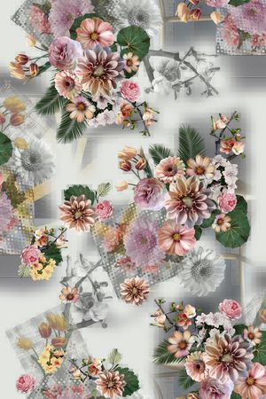 花卉印花华亿平台图片