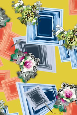 花卉印花华亿平台图片