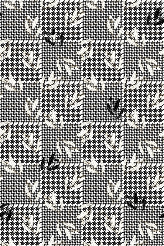 千鸟格印花华亿平台图片