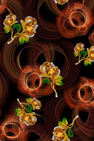 抽象花卉印花华亿平台图片