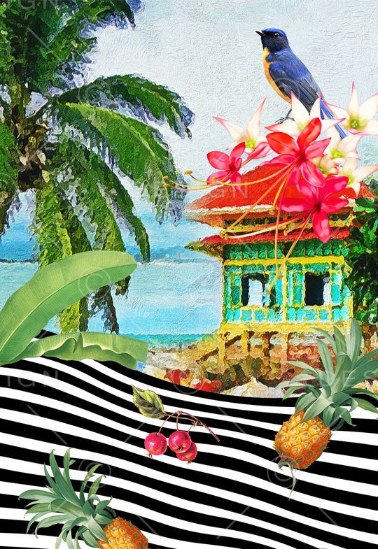 菠萝印花华亿平台图片