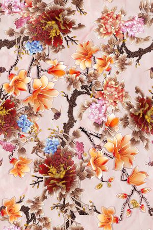 月季花印花华亿平台图片