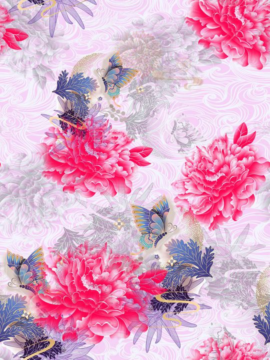 鸢尾花印花华亿平台图片