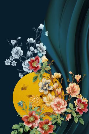 花卉印花华亿平台图片