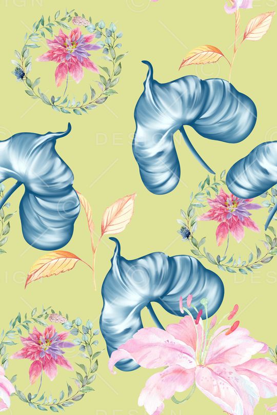 花卉印花华亿平台图片