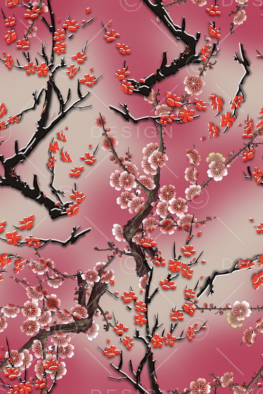 树枝印花华亿平台图片