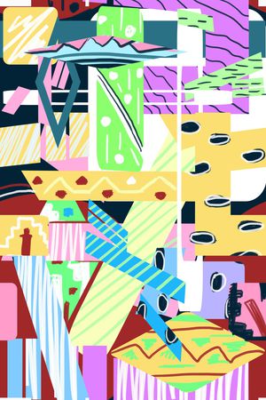 几何印花华亿平台图片