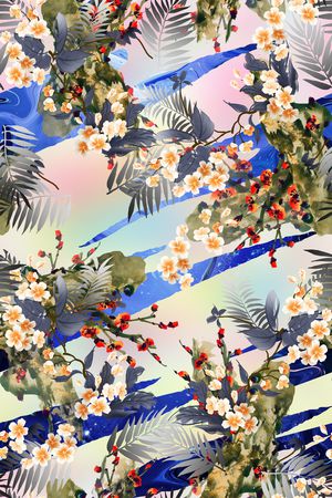 梅花印花华亿平台图片