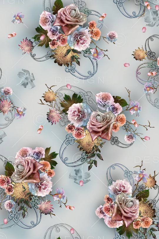 花卉印花华亿平台图片