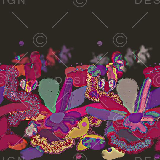 花卉印花华亿平台图片