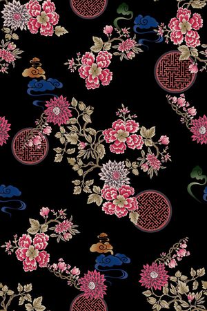 花卉印花华亿平台图片